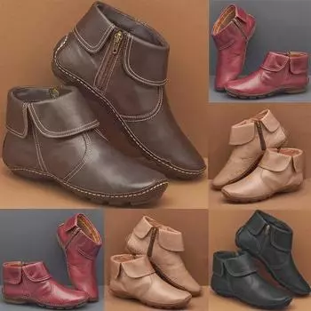 Женские ботинки Англия Средневековые ботинки Сапоги для спорта и отдыха на открытом воздухе Ботинки Мартины Кожаные 35 бежевый