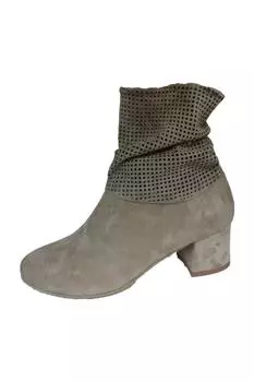 Женские ботинки больших размеров из натуральной кожи со свободным воротником, маленькие и большие бежевые замшевые ботинки