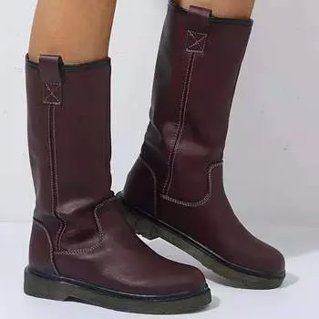 Женские ботинки больших размеров, осенние и зимние теплые ботинки, уличная мода, повседневные прогулочные ботинки 35 чёрный