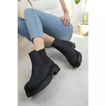 Женские ботинки челси из натурального нубука