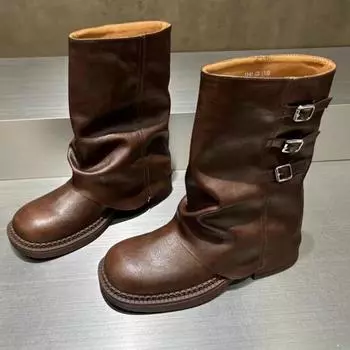 Женские ботинки челси на среднем каблуке, дизайнерская обувь в стиле ретро, зимние новые мотоциклетные ботинки, классические туфли, готические гладиаторы, женские ботинки Zapatos 35