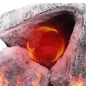 женские ботинки для отдыха на природе нескользящие походные рабочие зимние ботинки меховые плюшевые теплые мужские ботинки больших размеров водонепроницаемые на платформе до середины икры 5 темно-серого