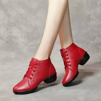 Женские ботинки из натуральной кожи, роскошные элегантные повседневные мокасины до щиколотки для женщин, тенденции 2024 года, удобная обувь на среднем каблуке для отдыха 35 чёрный