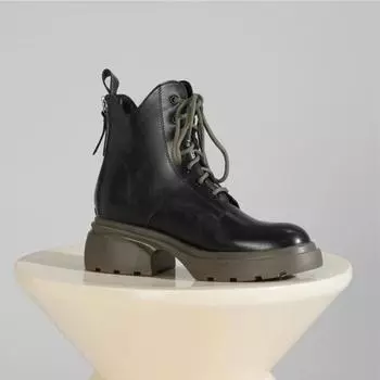 Женские ботинки из натуральной кожи, весна-осень, модная женская обувь на шнуровке в европейском стиле Botines Para Mujeres 33