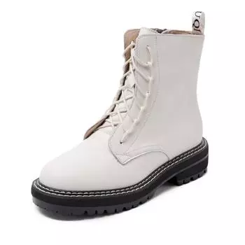 Женские ботинки из натуральной кожи. Женские ботильоны на шнуровке белого цвета, большого размера. Подходит для весны, осени и зимы. Женские ботинки. 35
