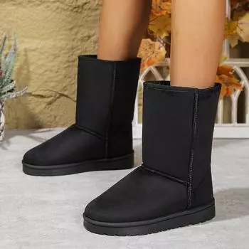 Женские ботинки из натуральной кожи, зимние ботинки, качественные австралийские ботинки, зимняя обувь для женщин, теплая и удобная обувь для женщин 36 чёрный