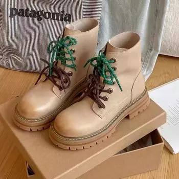 Женские ботинки, лидер продаж, осенне-зимние, повседневные, на шнуровке, женские, высокие, нескользящие, на толстой подошве, походные ботинки для активного отдыха 35