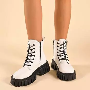 Женские ботинки Martin с толстой подошвой, увеличивающие рост, в британском стиле 2024 года, осень-зима, новый модный темперамент, универсальные короткие ботинки 35 белый