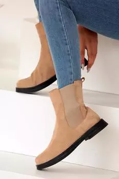 Женские ботинки на нескользящей подошве 020-9800-22Нубук