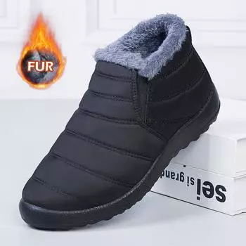 Женские ботинки на платформе Зимние панковские туфли Женские слипоны Женские повседневные ботильоны Плюшевые зимние туфли на плоской подошве Botas Mujer 36