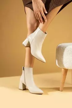 Женские ботинки на высоком каблуке с теплой подкладкой на молнии 51-5006-23Объем