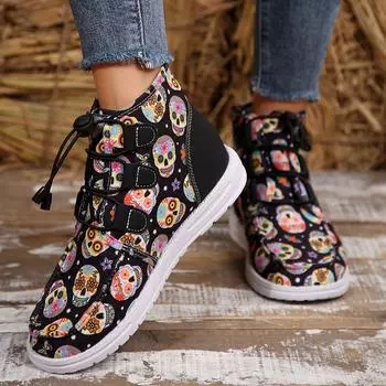 Женские ботинки осень 2024 новые туфли на шнуровке на плоской подошве с высоким верхом для женщин повседневные уличные модные повседневные ботинки женские Zapatos De Mujer 36 бежевый