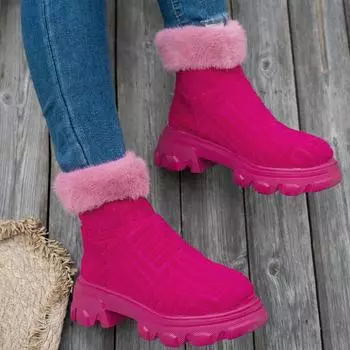 Женские ботинки осень-зима на толстой подошве, пара обуви для женщин, новые повседневные, большого размера, модные, короткие ботинки для женщин, Zapatos De Mujer 37 зелёный