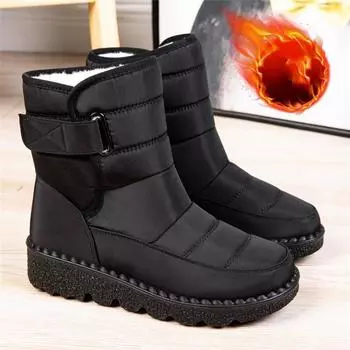 Женские ботинки Snow Soft Ladies Shoes Slip On Platform Boots Женские повседневные ботильоны Водонепроницаемые новые Botas 42