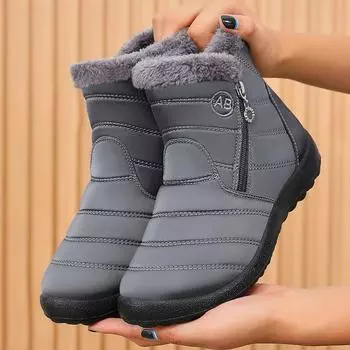 Женские ботинки Теплые зимние ботинки Ботинки с мехом Ботинки зимние женские Водонепроницаемые зимние ботинки Женские короткие ботинки 35 чёрный