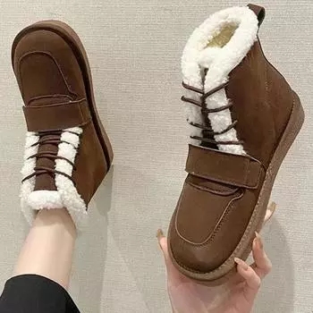 Женские ботинки, удобные, легкие, модные, весенние и осенние, повседневные ботинки с круглым носком для женщин 35 чёрный