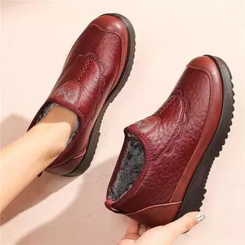 Женские ботинки, водонепроницаемые повседневные женские ботильоны, бархатные, теплые, с мягкой подошвой, нескользящие, легкие, зимние женские ботинки 35 чёрный