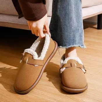 Женские ботинки зимние с круглым носком мягкие туфли женские повседневные женские кроссовки плоские сабо мокасины на платформе осенние новые ретро-сапоги 35 малиновый