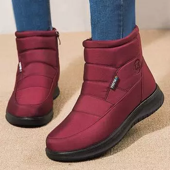 Женские ботинки, зимние сапоги, флисовые плюс водонепроницаемые зимние туфли для женщин и мужчин, ботильоны, высокие женские кроссовки, сохраняющие тепло 41