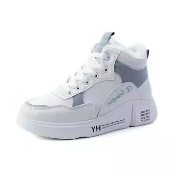 Женские ботинки, зимние женские кроссовки, зимние кроссовки из искусственной кожи на шнуровке, женские шерстяные туфли на платформе с круглым носком, теплые теннисные туфли до щиколотки 35 розовый