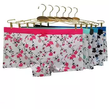 Женские боксеры, хлопковые трусы с низкой талией для мальчиков, женские трусики, трусы, нижнее белье, женское нижнее белье, 6 шт. M