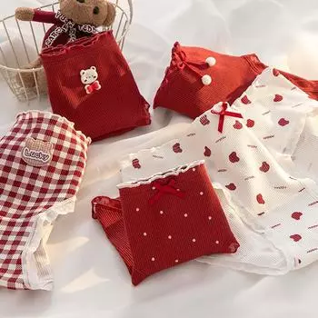 Женские боксеры, мягкое сексуальное дышащее модное нижнее белье, влагоотводящее нижнее белье L красный