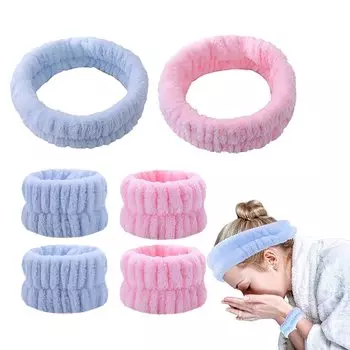 Женские браслеты для мытья рук, мягкие на ощупь для йоги, бега, браслеты для мытья лица, повязка на запястье для мытья лица, впитывающая микрофибра, 1 шт. Headband 5