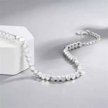 Женские браслеты на руку из стерлингового серебра 925 пробы с блестящими шариками неправильной формы, роскошные дизайнерские ювелирные аксессуары