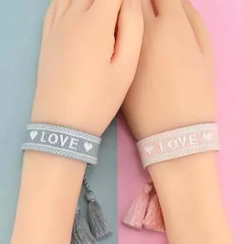 Женские браслеты с кисточками, изысканное украшение для рук, вышитые буквы и браслет 6