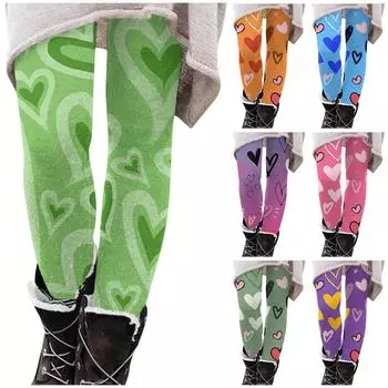 Женские брюки, эластичные мягкие хлопковые леггинсы с принтом, повседневные домашние пижамы XXL