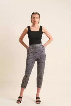 Женские брюки больших размеров, брюки с принтом