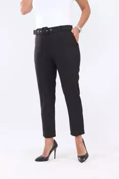 Женские брюки больших размеров с поясом, брюки большого размера