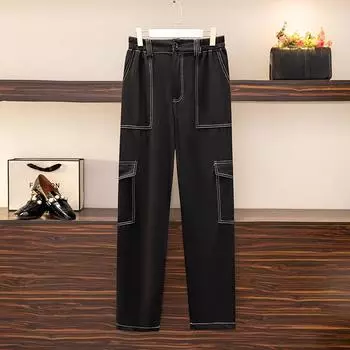 Женские брюки больших размеров, весенне-летние женские повседневные свободные повседневные женские брюки из ледяного шелка, брюки