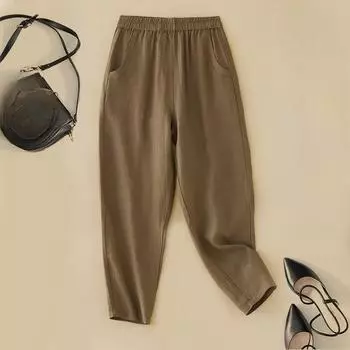 Женские брюки Брюки-шаровары с маленькой ногой Повседневные брюки Nine-minute Элегантные модные универсальные брюки M