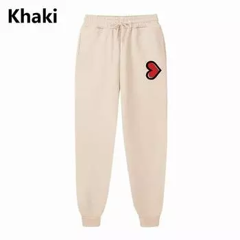 Женские брюки для бега и фитнеса, модный спортивный костюм, осенне-зимний пуловер, брюки с принтом Love, повседневная одежда S