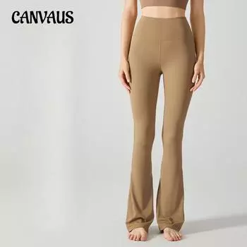 Женские брюки для йоги Micro Flare с высокой талией, верхняя одежда для поднятия бедер, профессиональные брюки для пилатеса, узкие спортивные штаны S чёрный