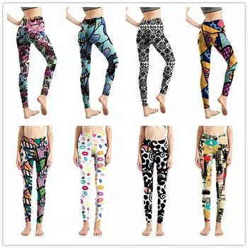 Женские брюки для йоги с цветочным принтом, высокоэластичные узкие колготки, один размер One Size розовый