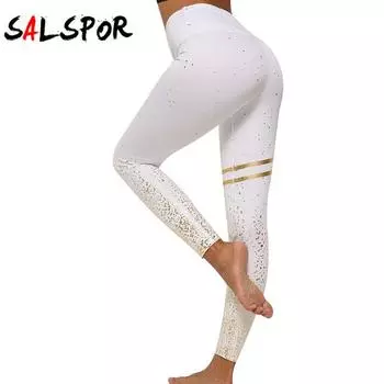 Женские брюки для йоги с горячей штамповкой, эластичные леггинсы с высокой талией для фитнеса, тонкие леггинсы с эффектом пуш-ап, женские