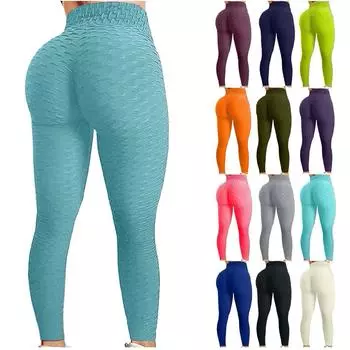 Женские брюки для йоги с высокой талией и подтяжкой бедер для фитнеса, бега и бега XXL жёлтый