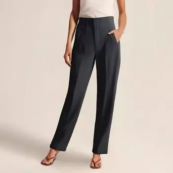 Женские брюки для костюма. Повседневные брюки с высокой талией для работы и поездок на работу XL чёрный