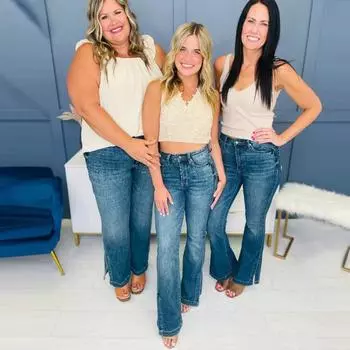 Женские брюки, джинсы свободного кроя с множеством карманов, эластичные джинсовые брюки с карманами, брюки XXXL синий