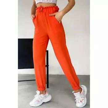 Женские брюки Fierte Chp7001 Лен с эластичным поясом и набедренным карманом