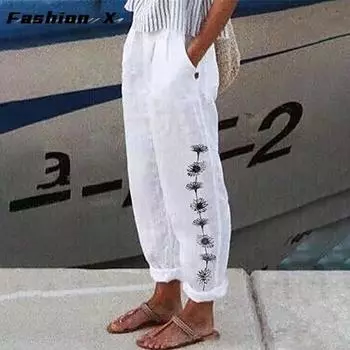 Женские брюки-гарлем, длинные брюки со средней талией S хаки