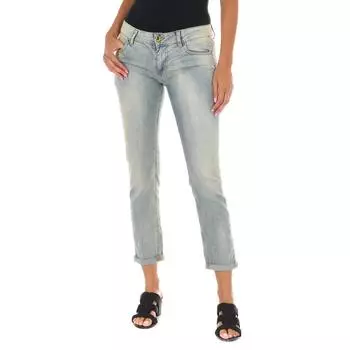 Женские брюки из эластичного денима с потертостями 10DBF0318 27-USA синий