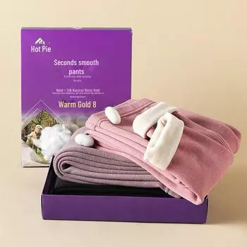 Женские брюки из шерсти и шелка с высокой талией, увлажняющие леггинсы и хлопковые брюки для школьной формы на осень и зиму. XXXL розы красного