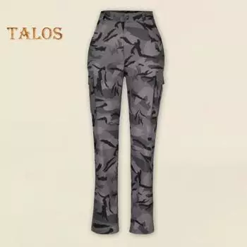 Женские брюки-карго средней посадки, прямые, с застежкой-молнией на пуговицы, с камуфляжным узором, повседневные спортивные комбинезоны свободного кроя с несколькими карманами, длинные брюки XL камуфляжный