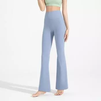 Женские брюки-клеш с высокой талией и подтяжкой бедер, широкие брюки для тренажерного зала, бега, спорта, фитнеса, дышащие тонкие леггинсы S