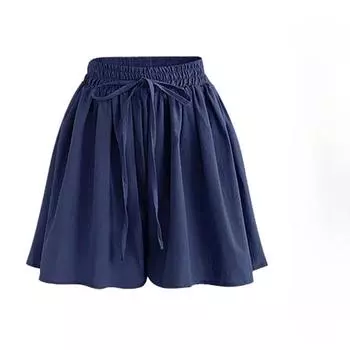 Женские брюки M-6XL, летние повседневные свободные однотонные шифоновые короткие брюки с эластичной резинкой на талии больших размеров XXXL белый