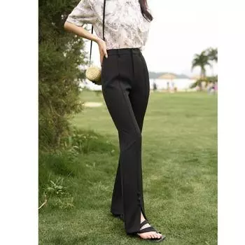 Женские брюки Mishow, новинка 2023 года, летние новые элегантные универсальные повседневные брюки с высокой талией, модные широкие брюки MXC35K0035