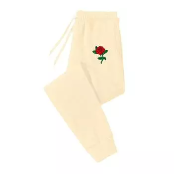 Женские брюки, модные весенне-осенние уличные брюки с принтом роз, эстетические спортивные штаны для женщин S